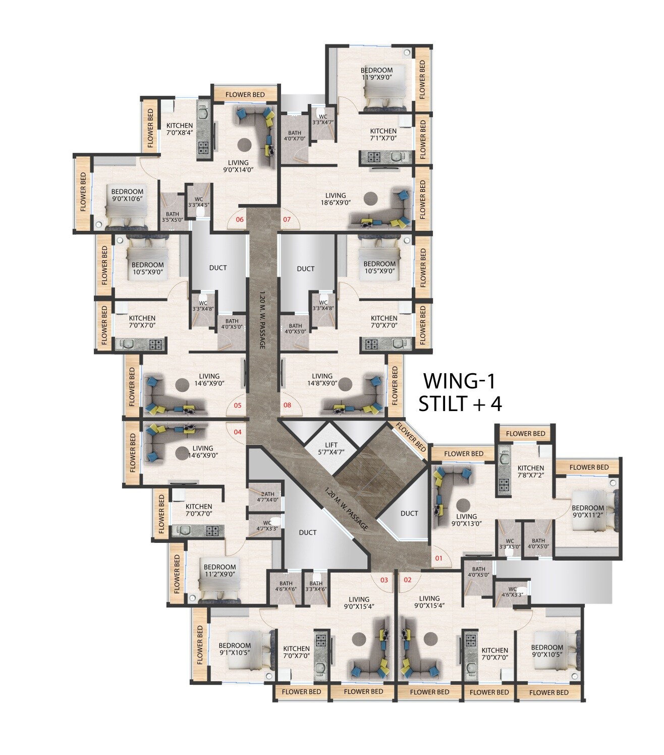 Vijay Hazare Heights Floor Plans