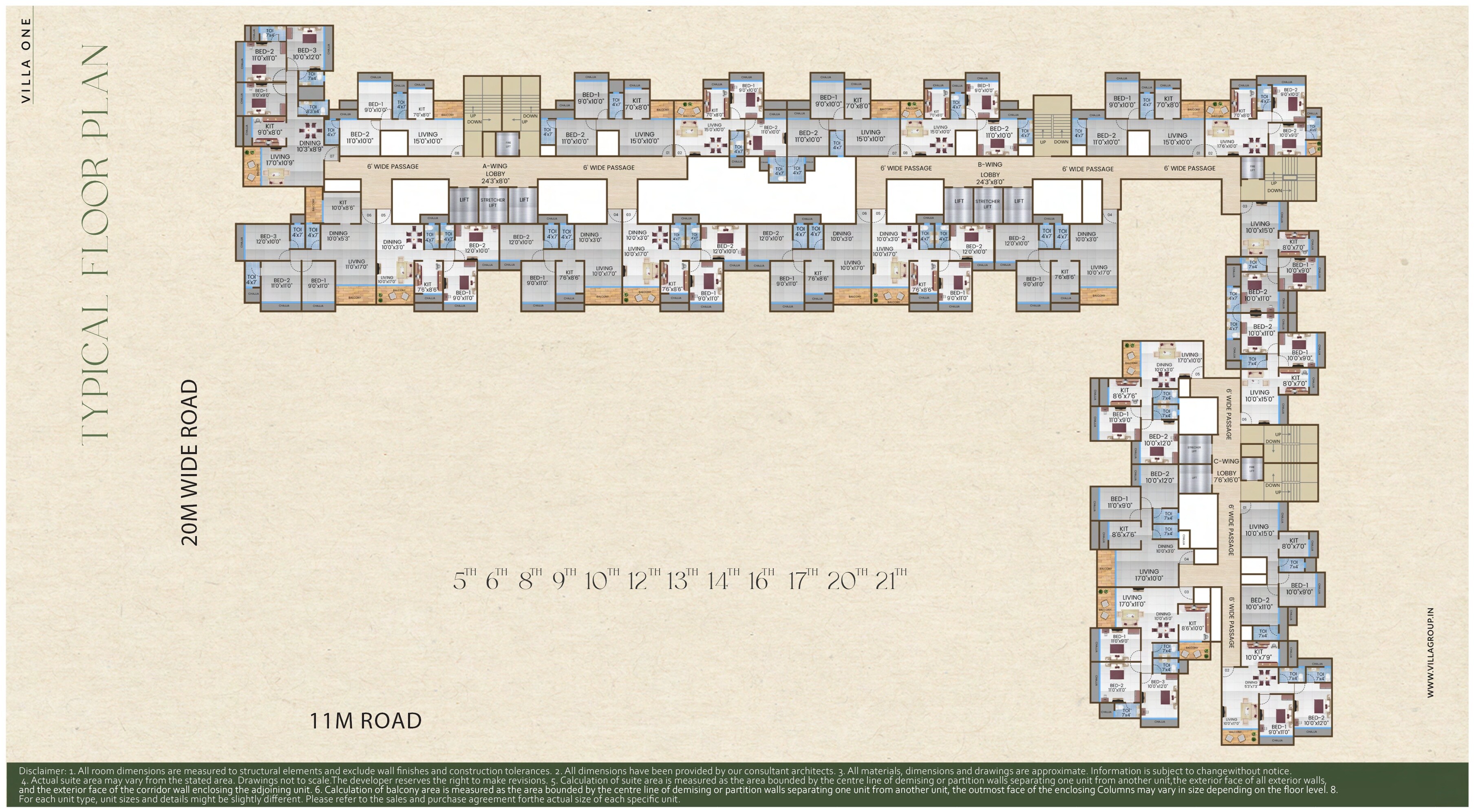 Villa One Floor Plans