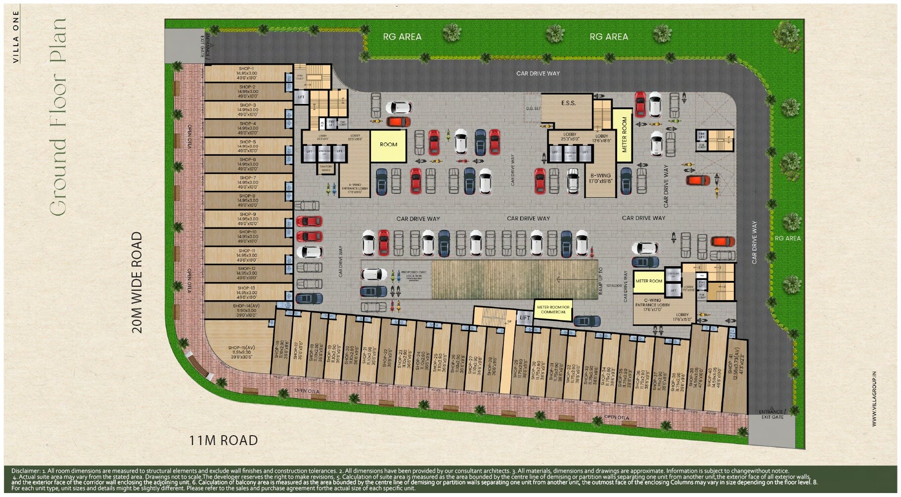 Villa One Floor Plans