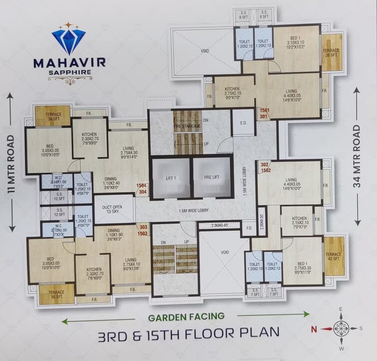 Vipul Mahavir Sapphire Floor Plans
