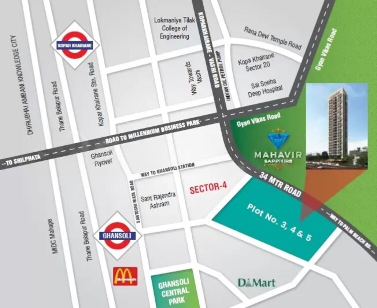 Vipul Mahavir Sapphire Location Image