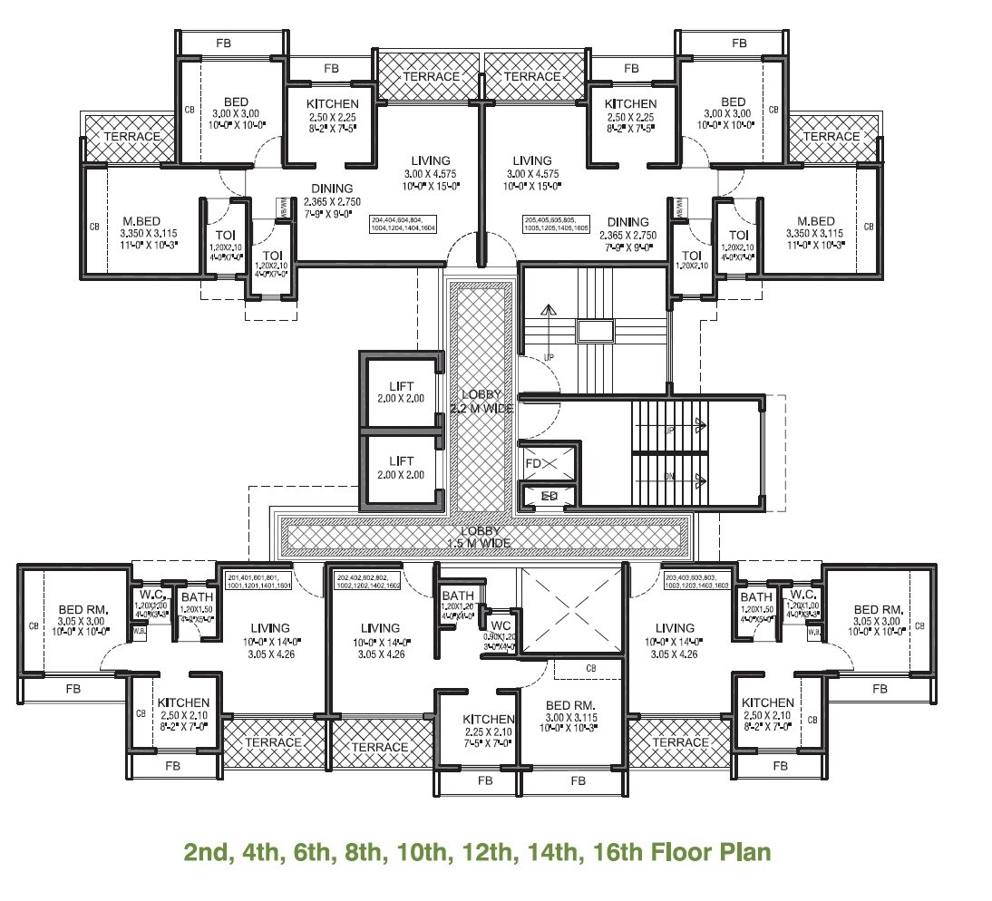 Vishwa Abha Floor Plans 1