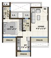 Aastha River View Vashi 1 BHK Layout