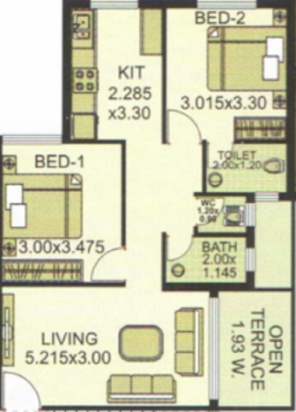 ak ashiyanas lake view apartment 2 bhk 531sqft 20215413205449