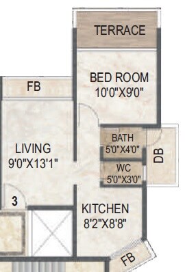 1 BHK 288 Sq. Ft. Apartment