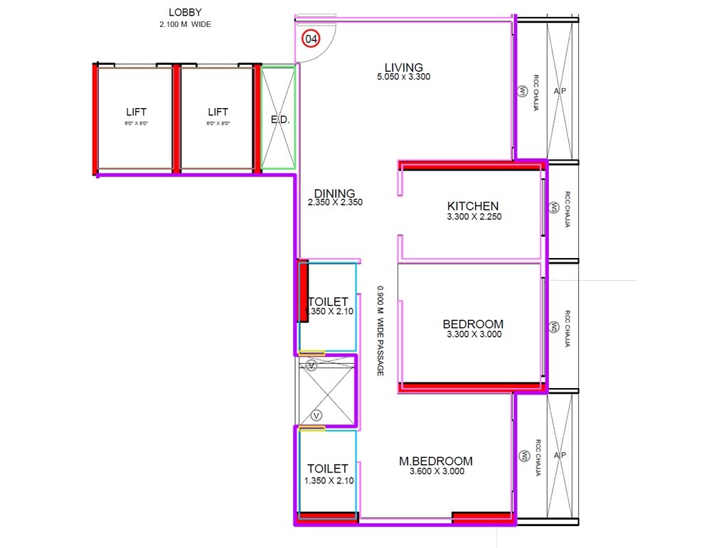 2 BHK 656 Sq. Ft. Apartment