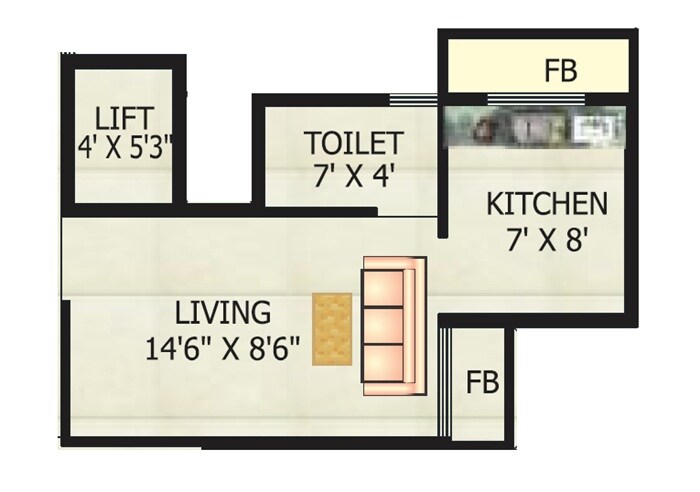 167 Sq. Ft. Studio