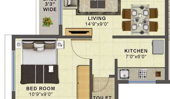 ambe smruti apartment apartment 1 bhk 343sqft 20210108130119