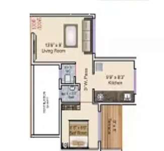 1 BHK 230 Sq. Ft. Apartment in Anant Residency