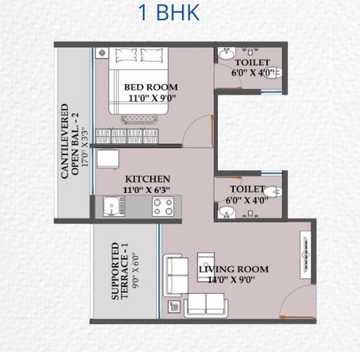 1 BHK 483 Sq. Ft. Apartment in Anant Serene Park