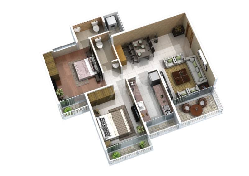 2 BHK 539 Sq. Ft. Apartment