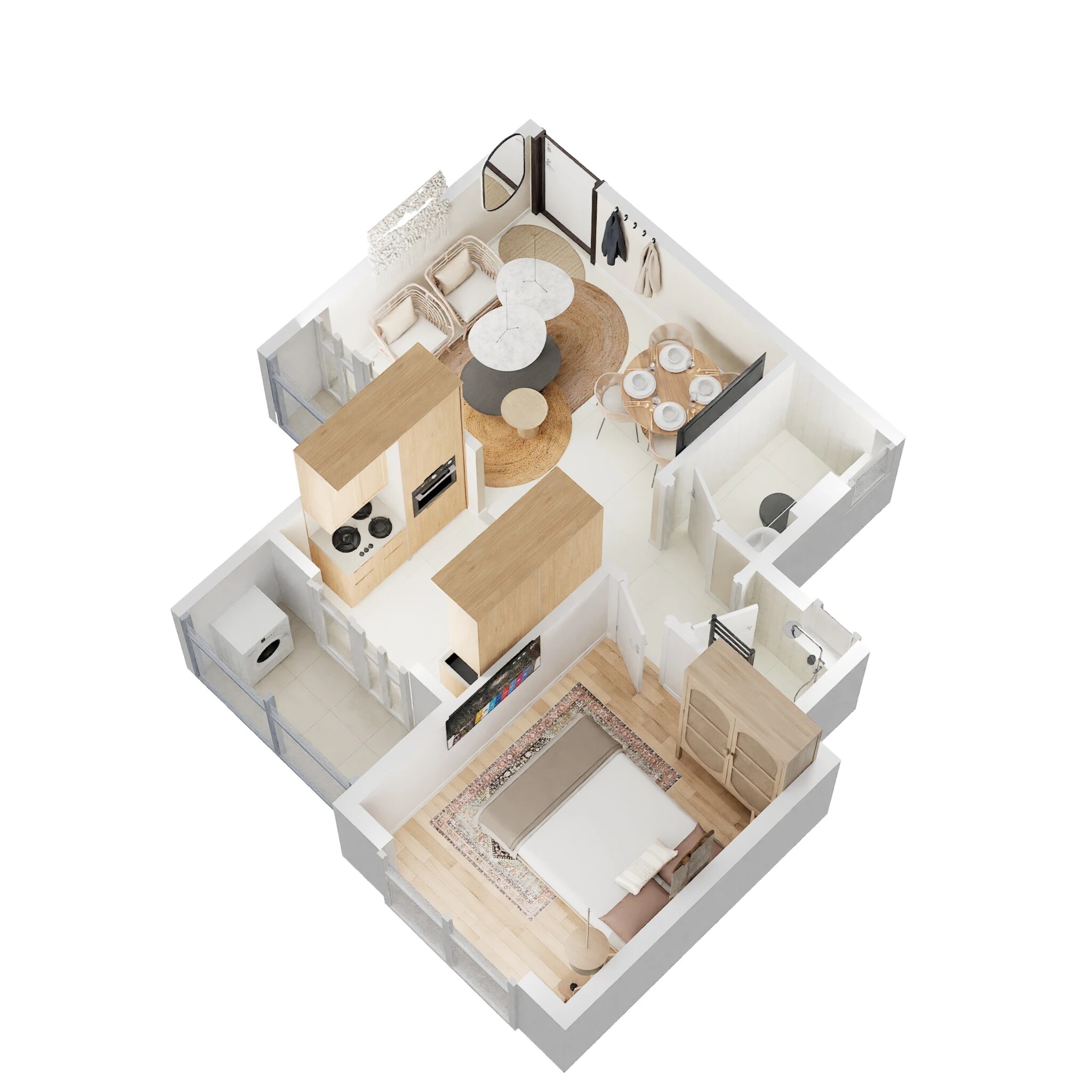 Floor plan of 1 BHK 317 Sq. Ft. Apartment in Arihant 4 Anaika, Navi Mumbai