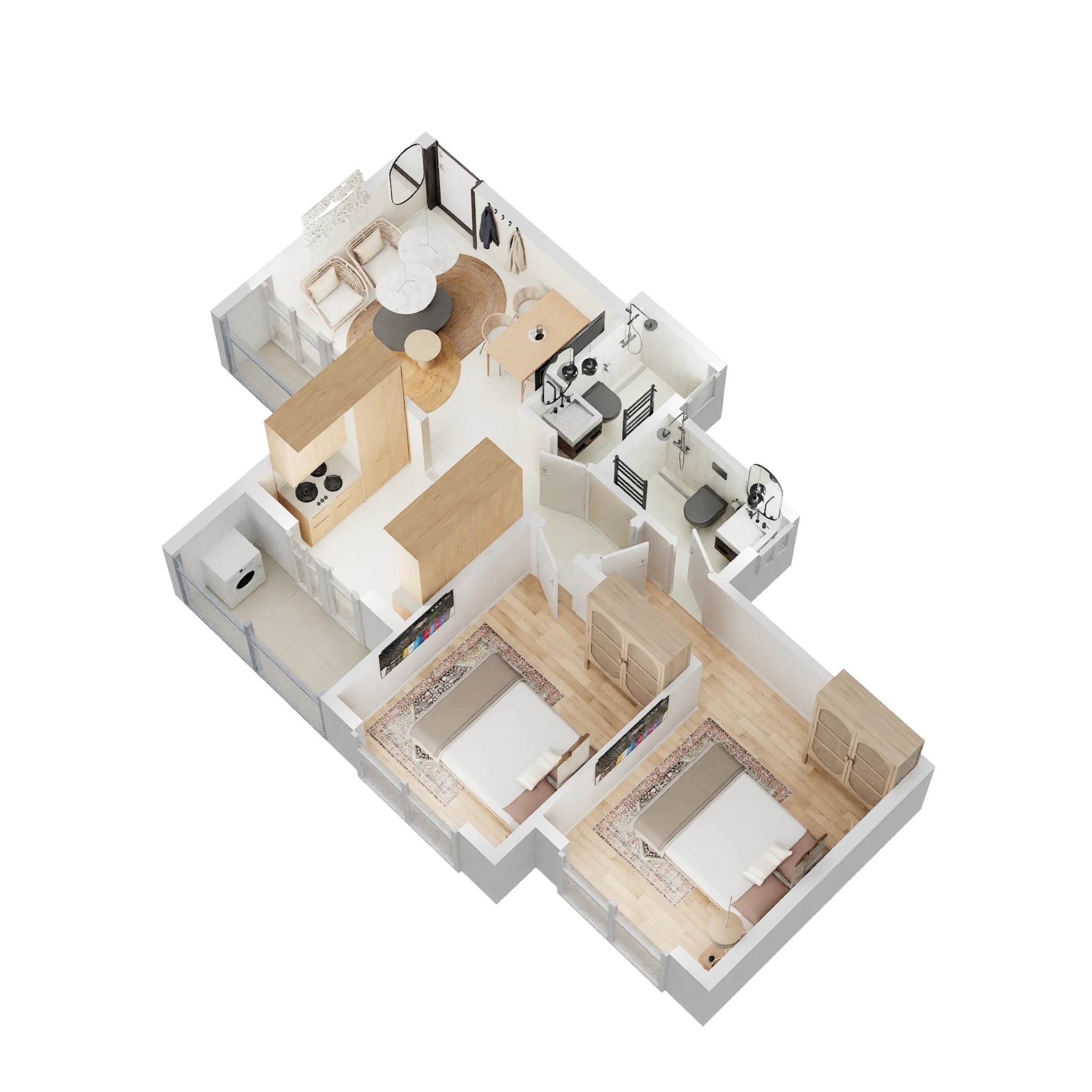 2 BHK 564 Sq. Ft. Apartment