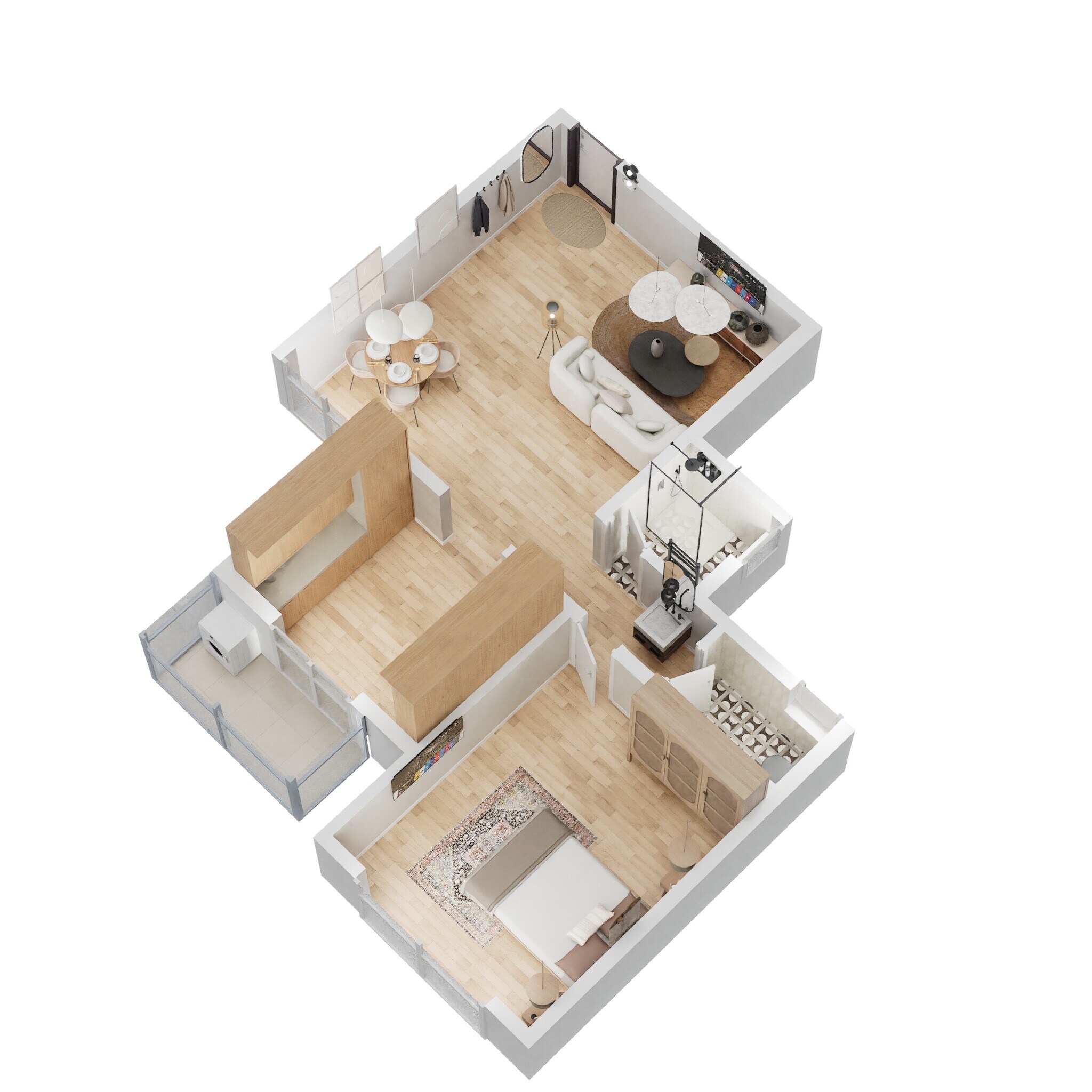 1 BHK 374 Sq. Ft. Apartment