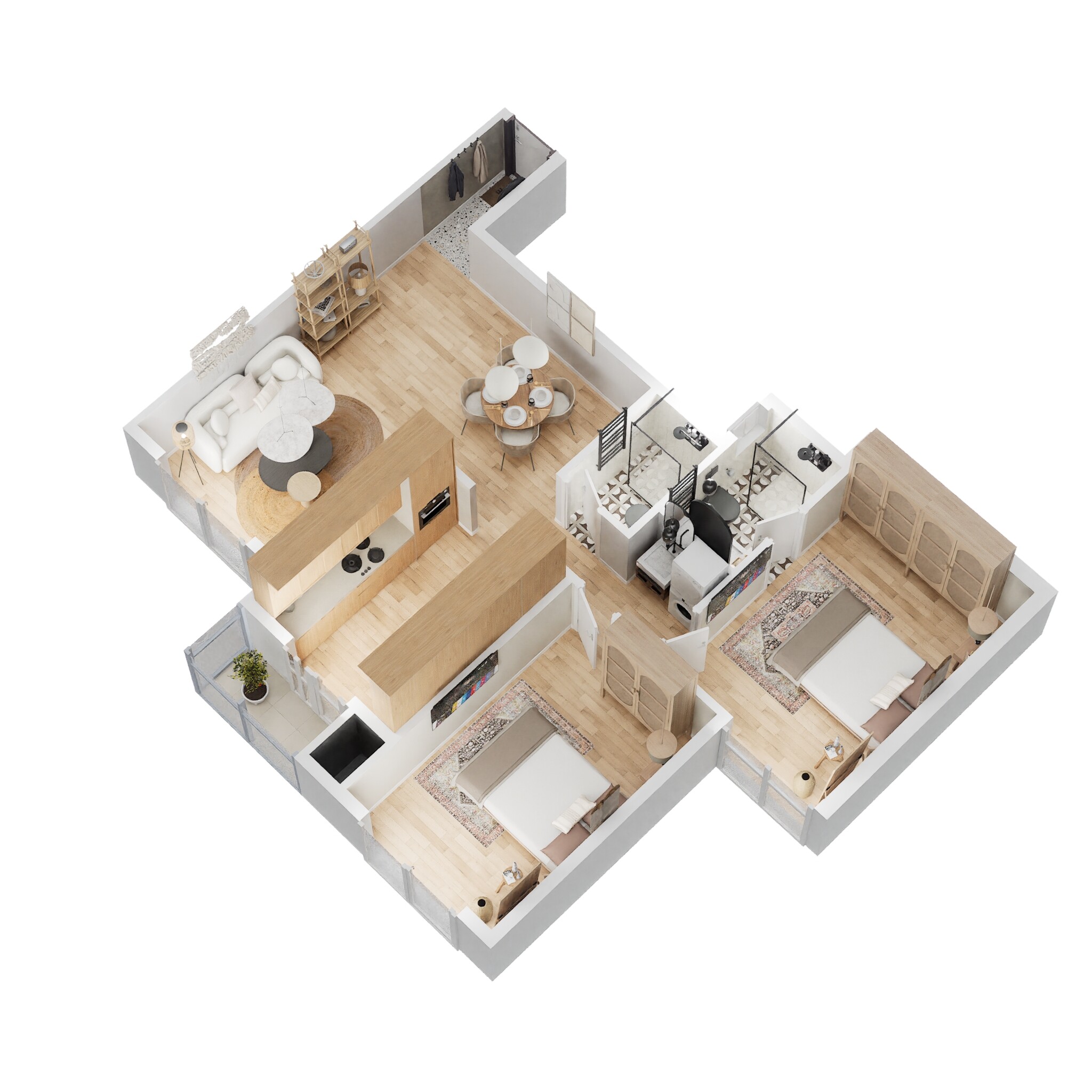 2 BHK 772 Sq. Ft. Apartment