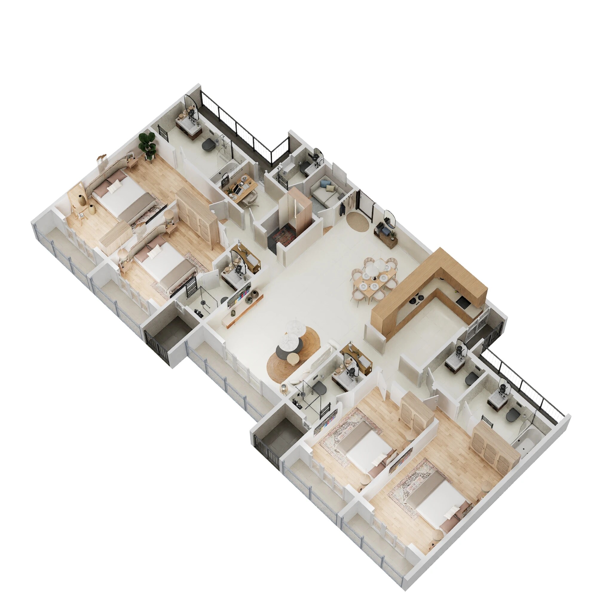 Floor plan of 4 BHK Apartment - 2790 sq. ft. in Arihant Akanksha, Navi Mumbai