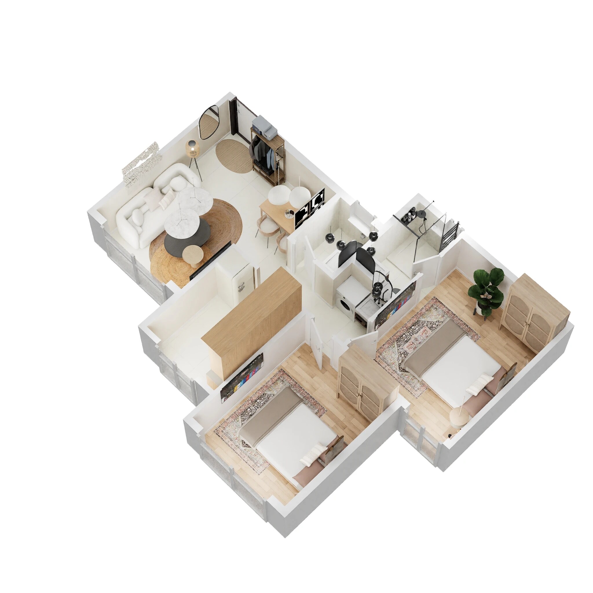 2 BHK 527 Sq. Ft. Apartment