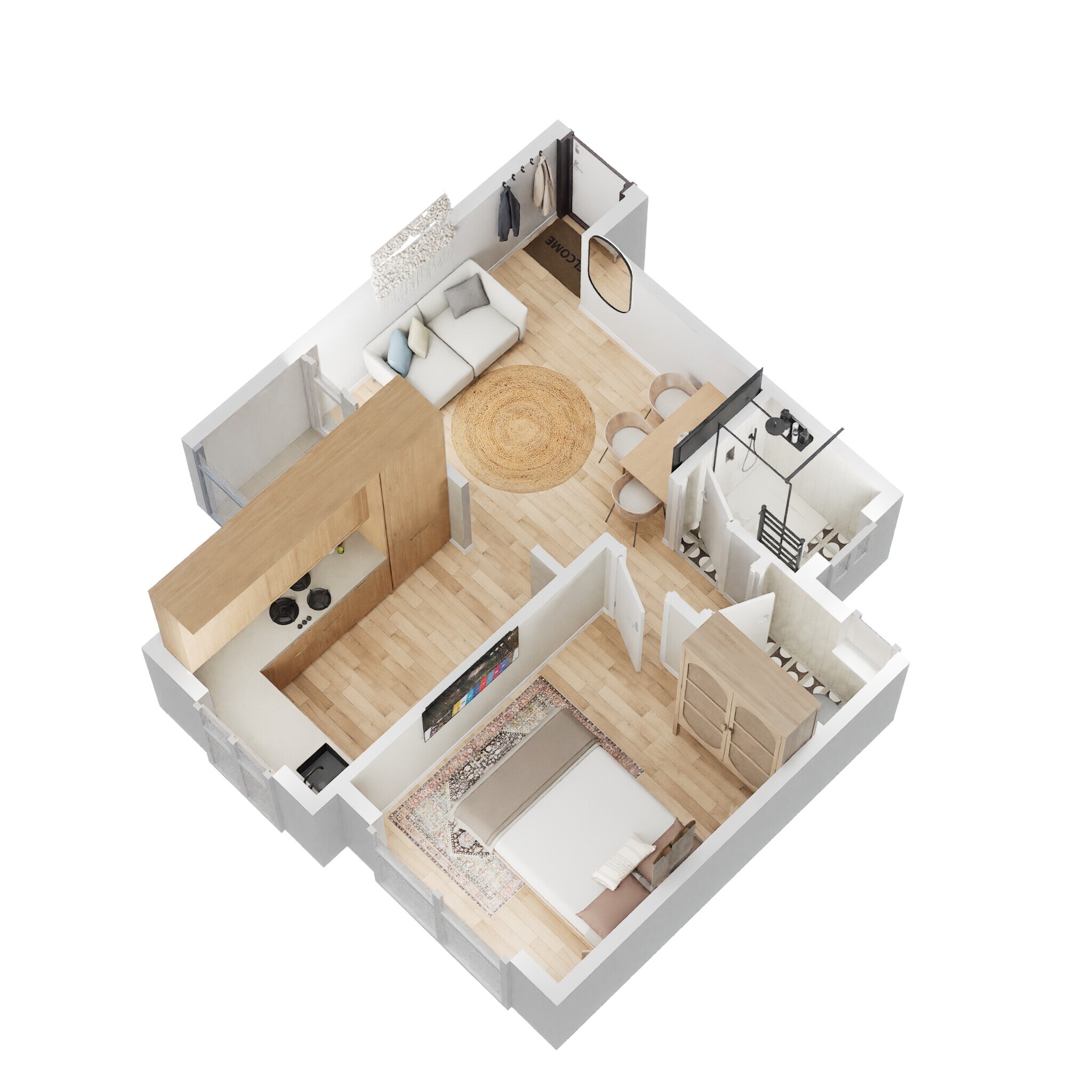 1 BHK 336 Sq. Ft. Apartment