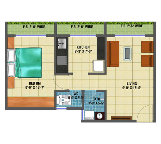 1 BHK 367 Sq. Ft. Apartment in Arihant Anaika