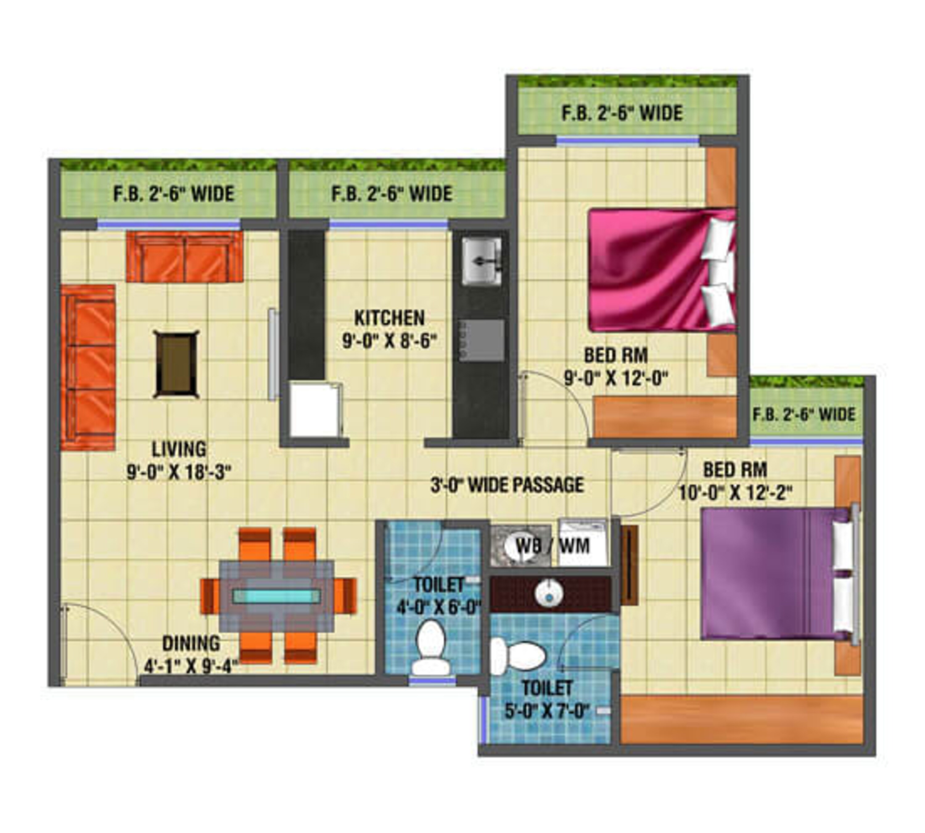 arihant anaika apartment 2bhk 1110sqft 1