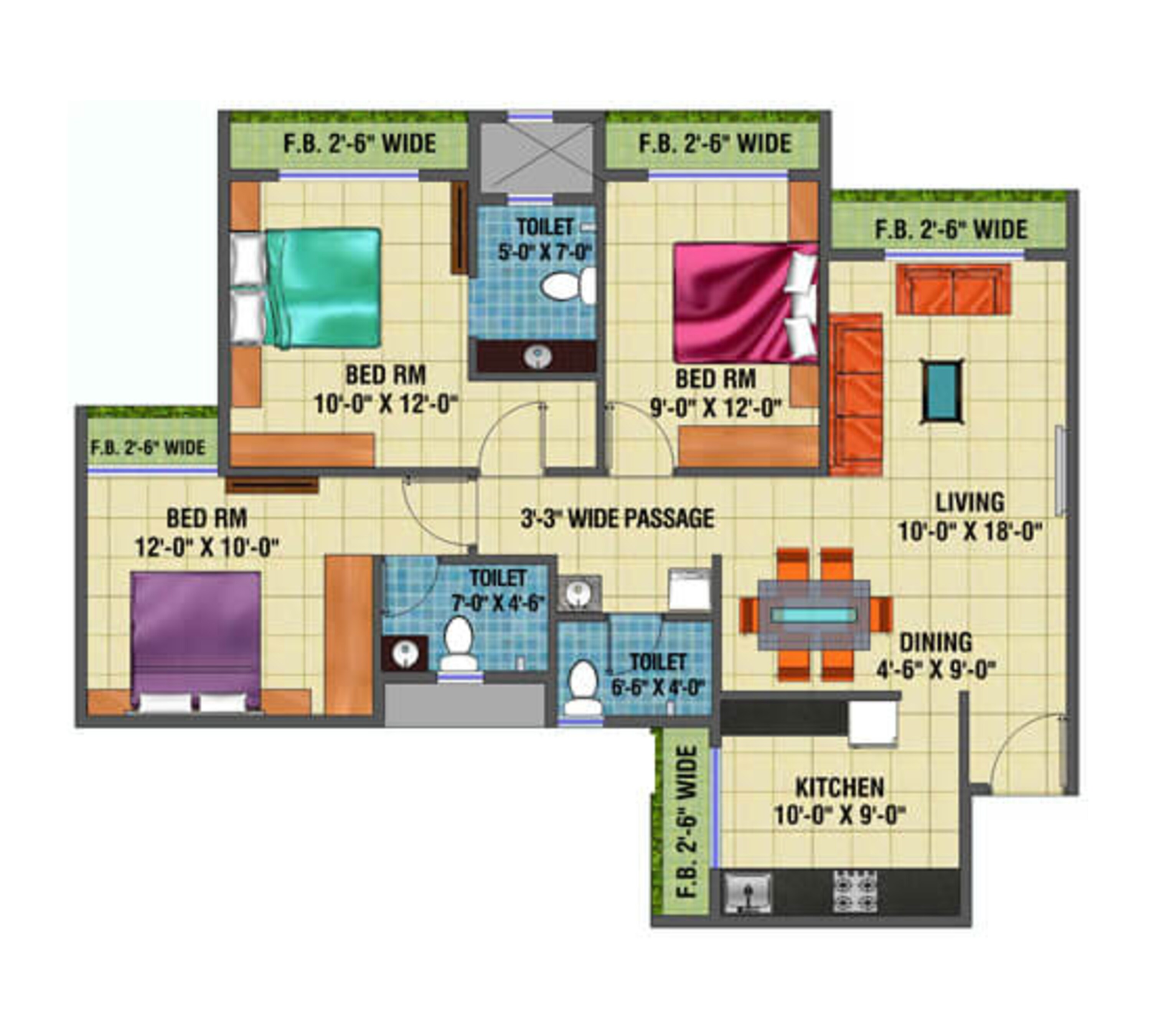 arihant anaika apartment 3bhk 1595sqft 1