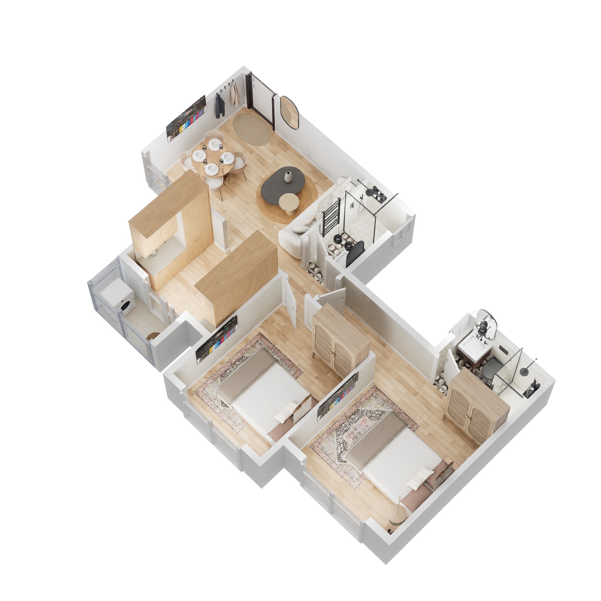 2 BHK 523 Sq. Ft. Apartment