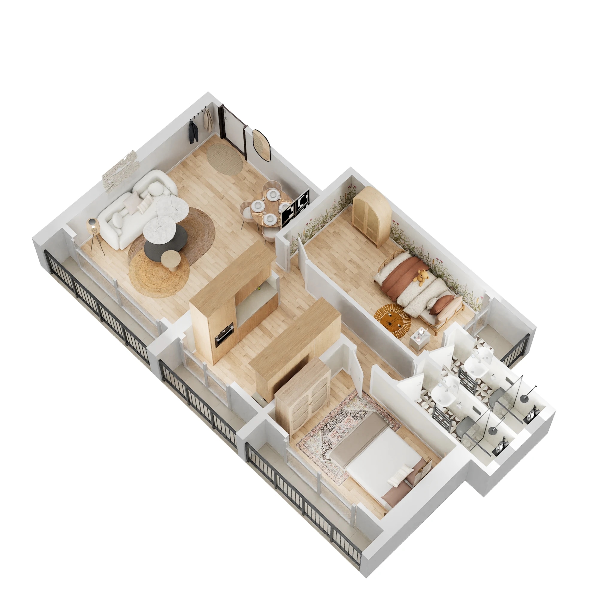 2 BHK 577 Sq. Ft. Apartment