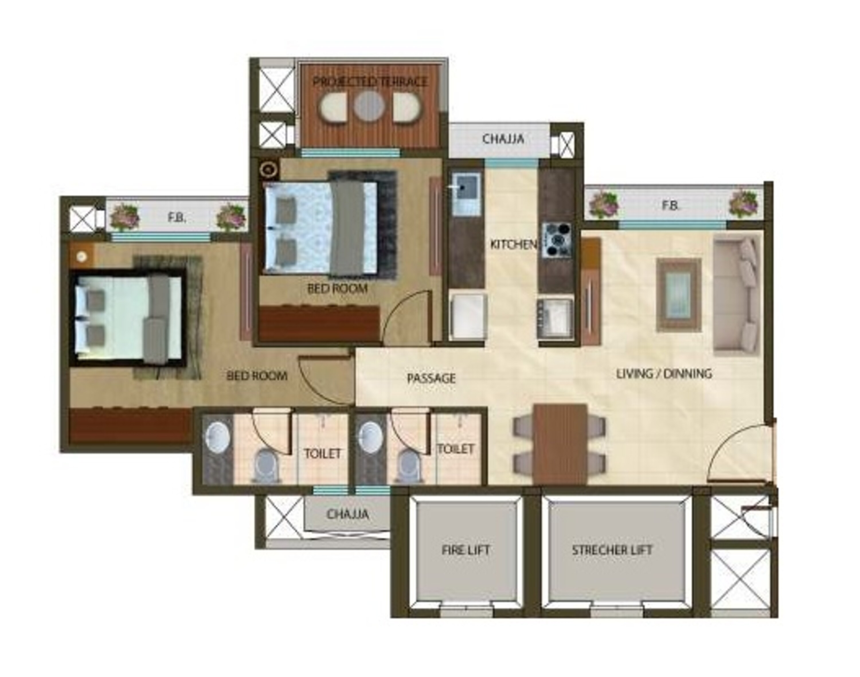 asaya aurous apartment 2 bhk 523sqft 20243205113258