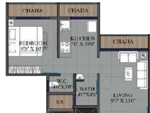 aura luxisca apartment 1 bhk 309sqft 20212709112722