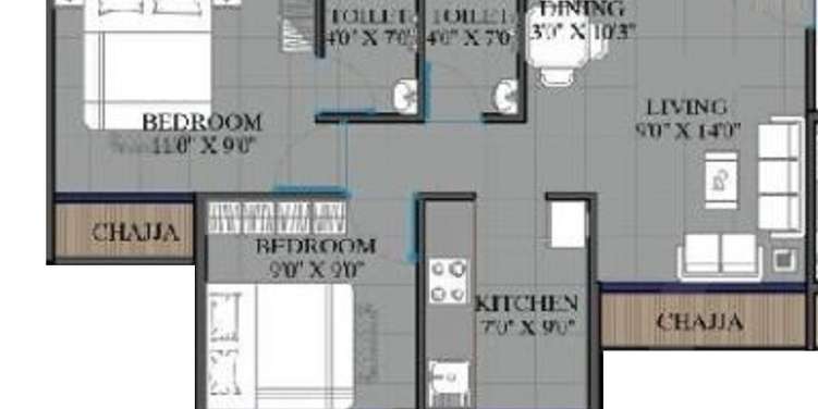 aura luxisca apartment 2 bhk 415sqft 20212609112652