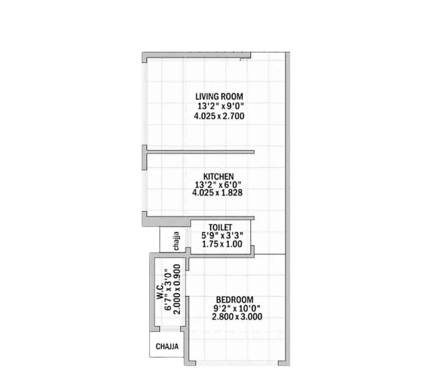 2 BHK 268 Sq. Ft. Apartment in Aurus La Casa