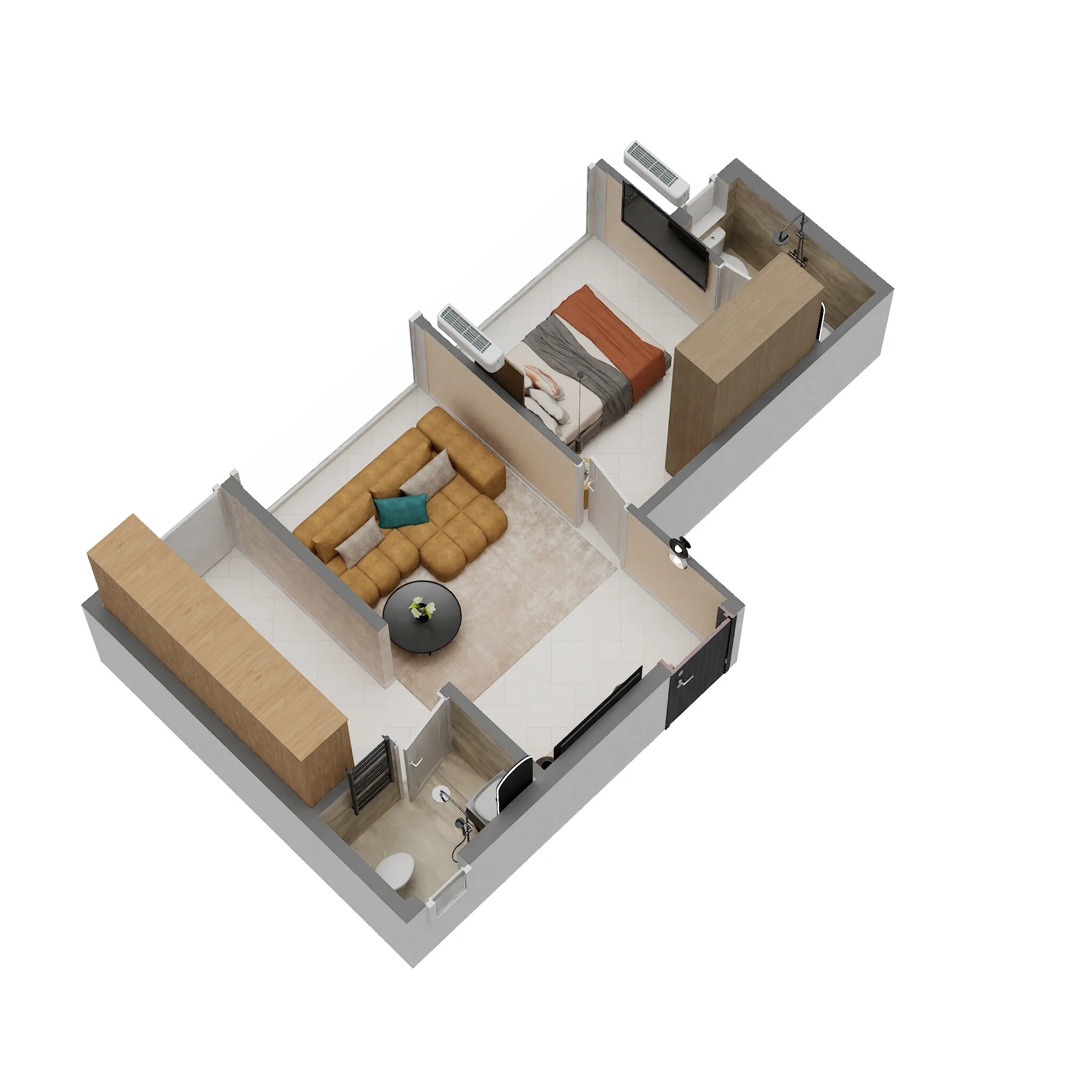 1 BHK 328 Sq. Ft. Apartment