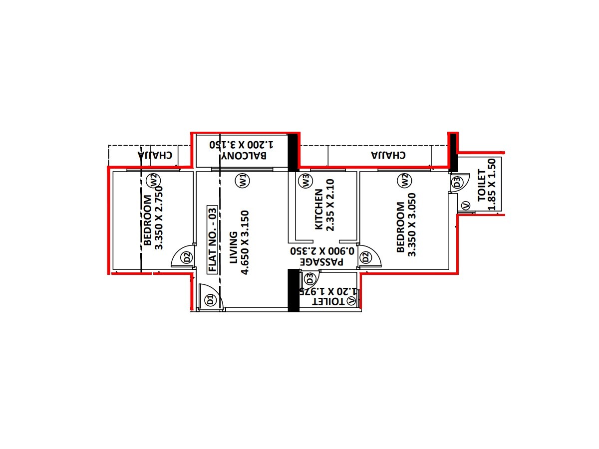 2 BHK 528 Sq. Ft. Apartment