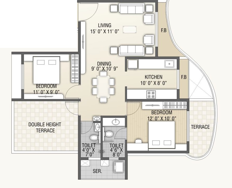 B & M Atlantis Floor Plans - Ghansoli, Navi Mumbai