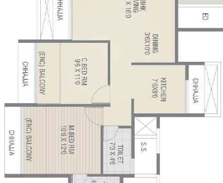 balaji delta central apartment 2 bhk 484sqft 20224316154328