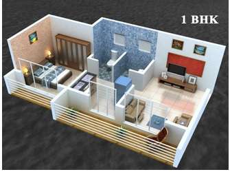 1 BHK 588 Sq. Ft. Apartment in Balaji Modern City