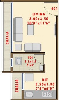 169 Sq. Ft. Studio