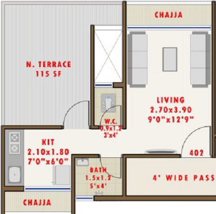 Balkrishna Paradise Studio Layout