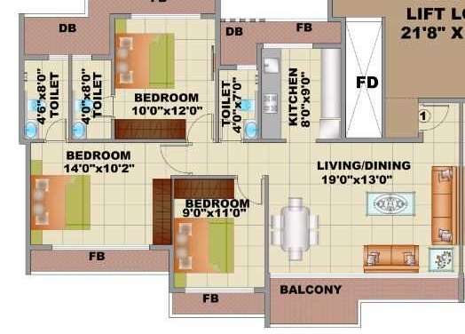 bhagwati eleganza apartment 3 bhk 615sqft 20204308144303