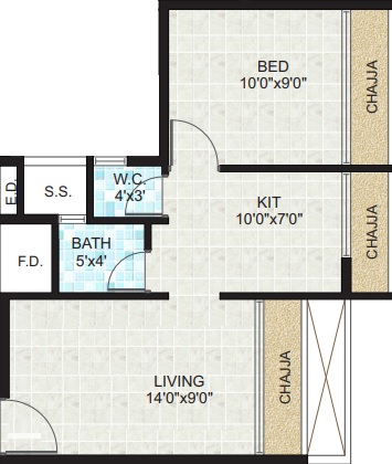 Bhakti Aura 1 BHK Layout