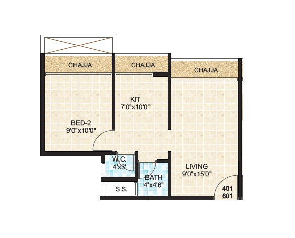 1 BHK 208 Sq. Ft. Apartment in Bhakti Aura