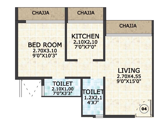 1 BHK 409 Sq. Ft. Apartment in Bhanushali Somnath Heights