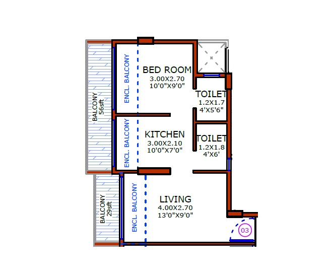 1 BHK 372 Sq. Ft. Apartment in Bhaveshwar One