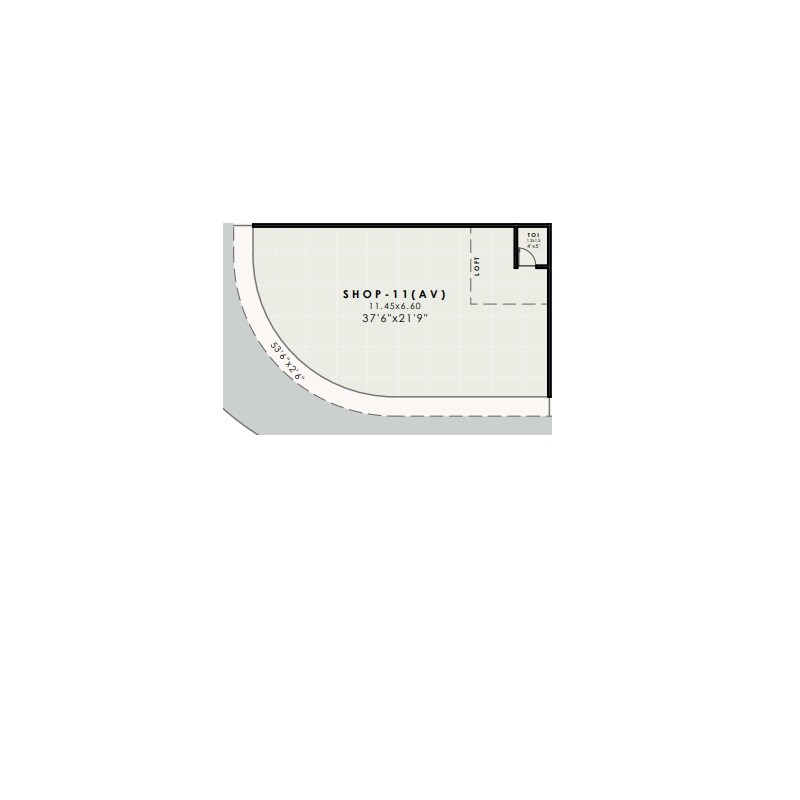 Floor plan of 772 Sq. Ft. Retail Shop in Bhaveshwar Phoenix, Navi Mumbai