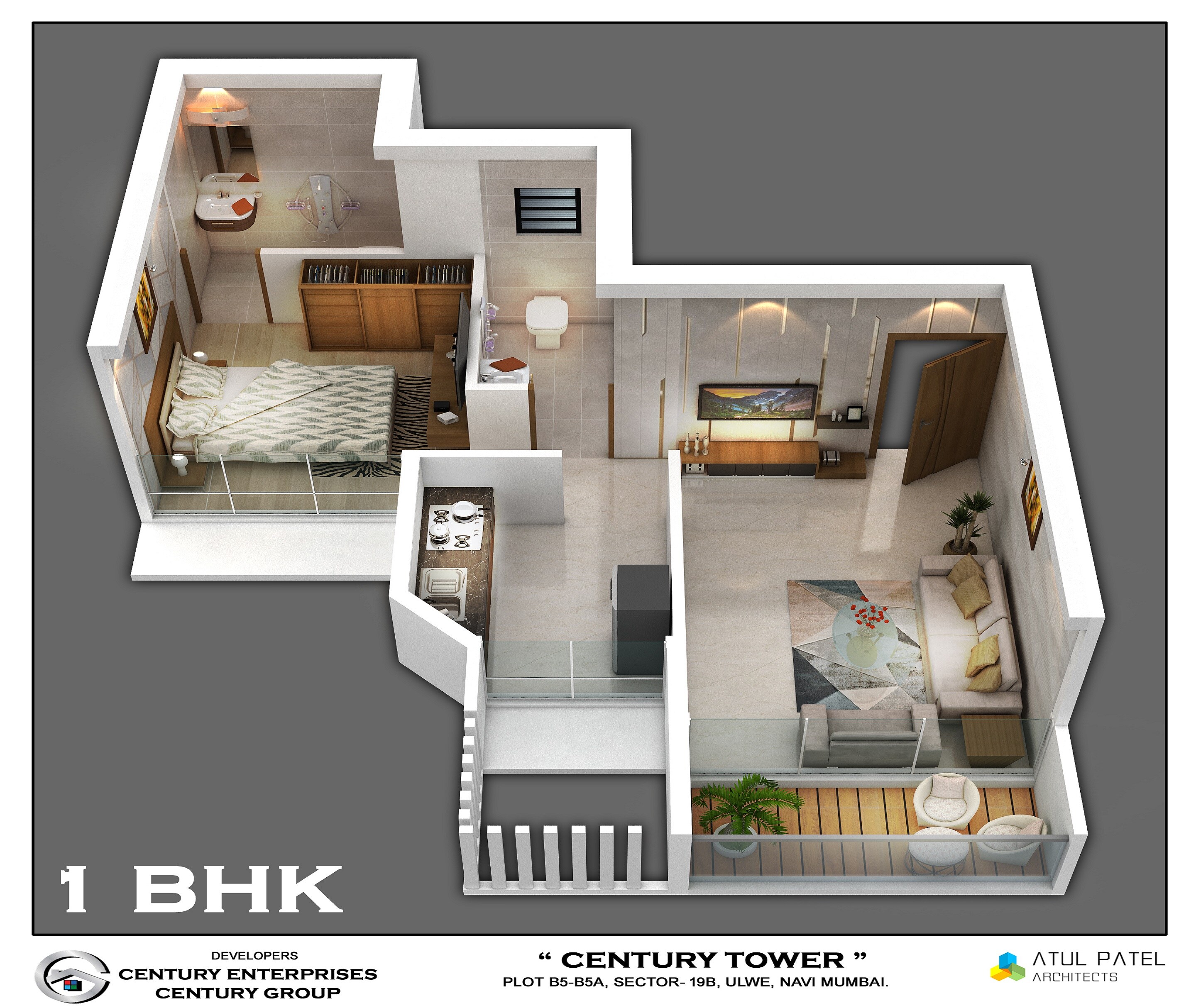 1 BHK 356 Sq. Ft. Apartment