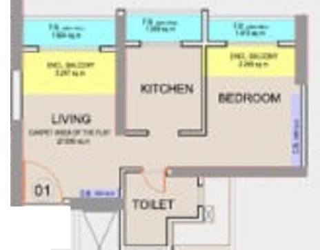 Clan City Diamond 1 BHK Layout