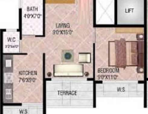 classic central plaza apartment 1 bhk 383sqft 20211314181307