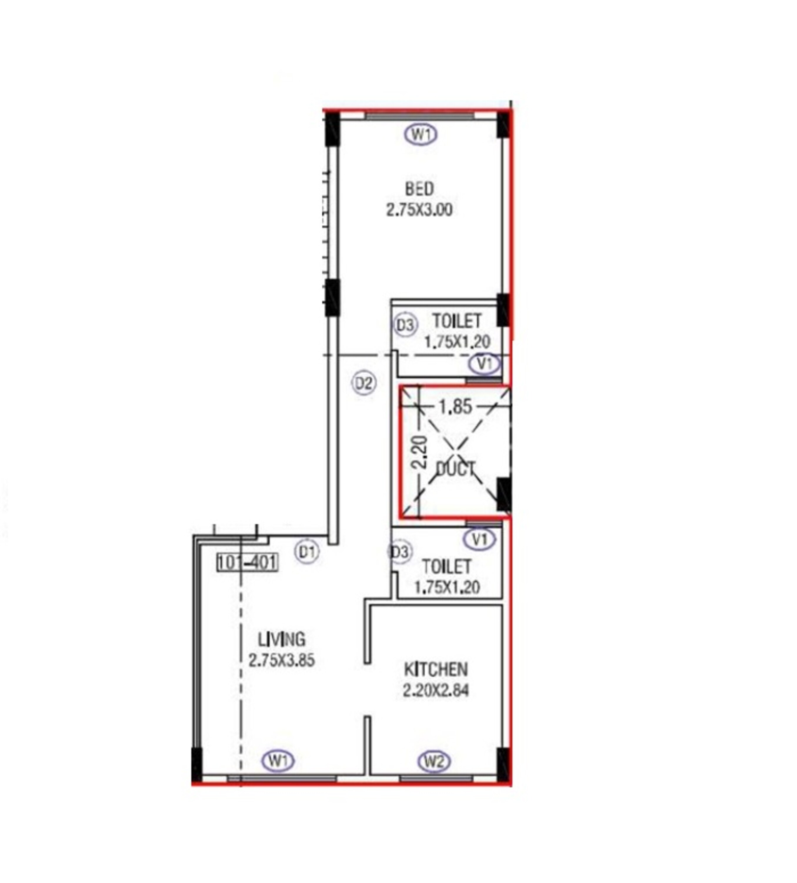 1 BHK 308 Sq. Ft. Apartment in Concept Divesh Dishant Residency