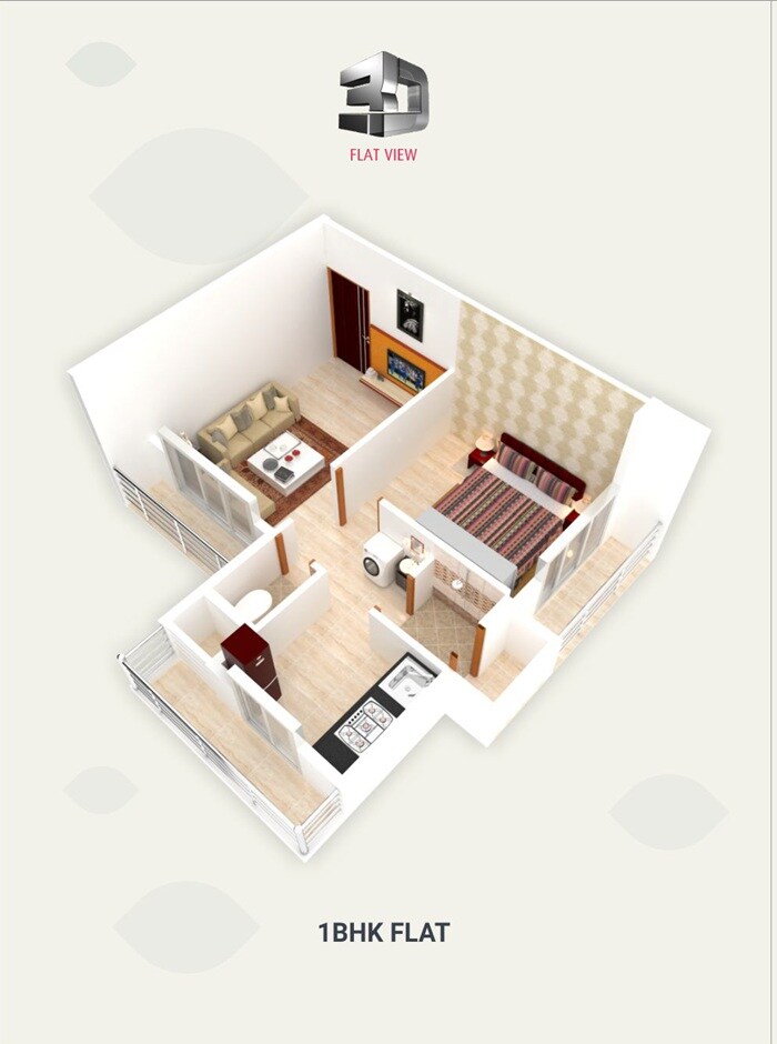 1 BHK 650 Sq. Ft. Apartment
