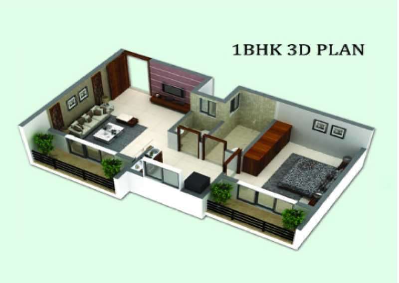 1 BHK 386 Sq. Ft. Apartment in Deep City